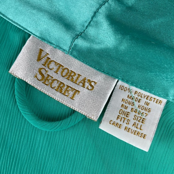 Vintage Victoria Secret Teal Robe One Size - Picture 2 of 6